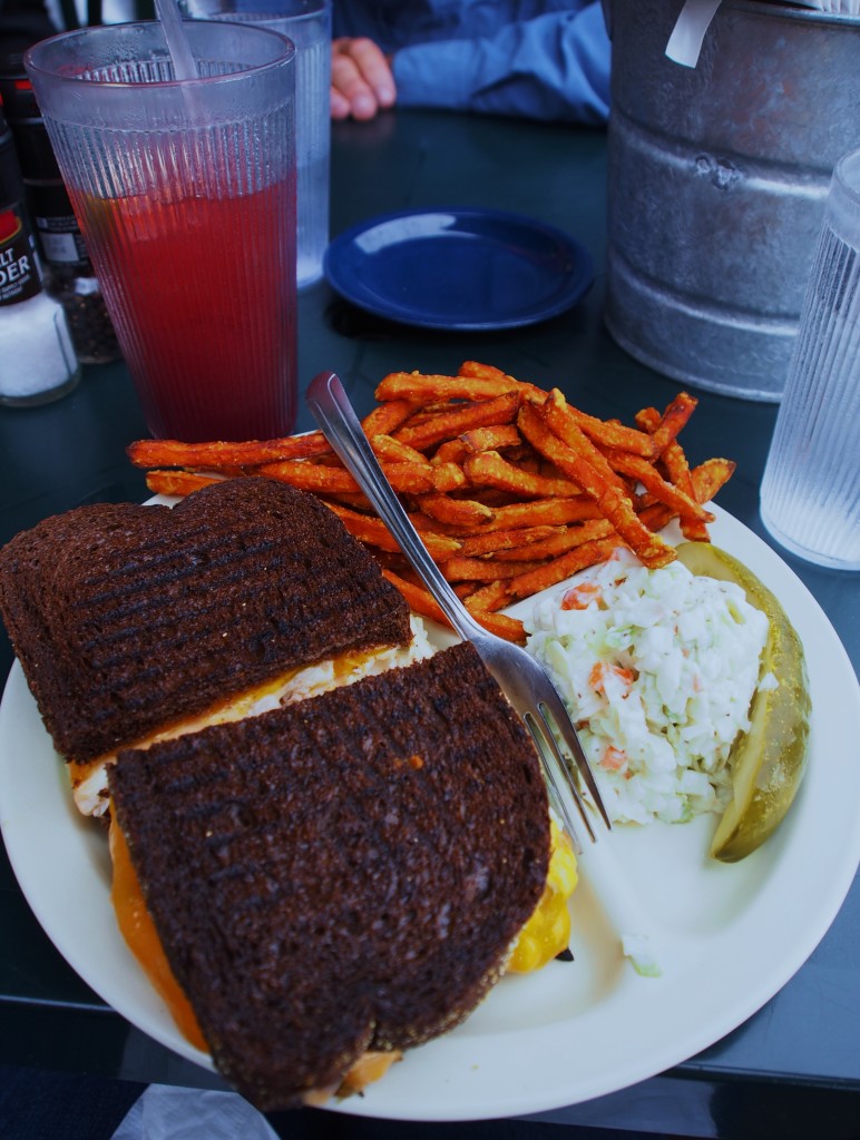 Whitefish Reuben + signature Cherry Juice Margarita at Fred & Fuzzy’s